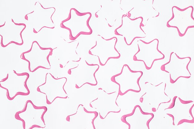 ピンクの星型のシミ
