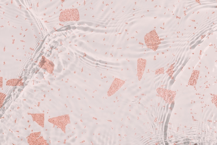 Free Photo pink terrazzo background, water wave texture