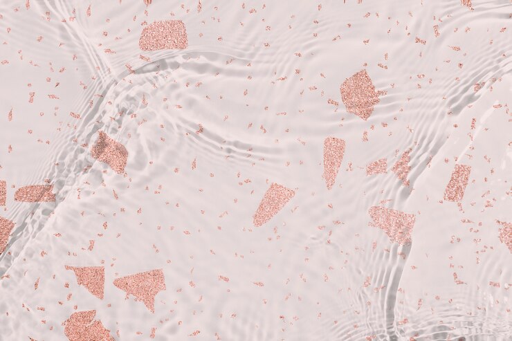 Free Photo pink terrazzo background, water wave texture