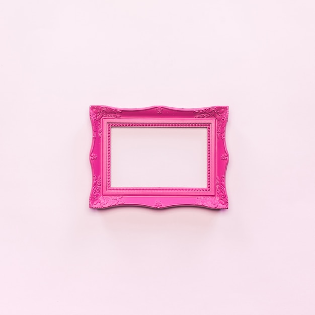 Pink vintage photo frame and Empty frame over Free Photo