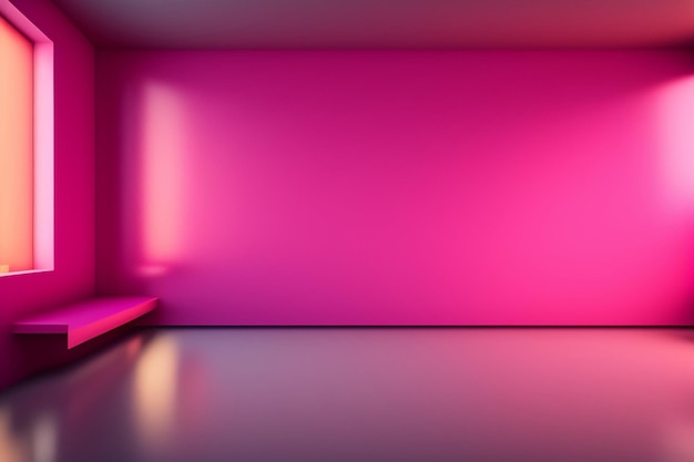 A pink wall with a pink wall in the background