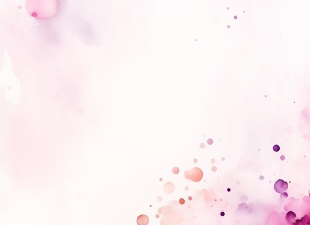 Pink watercolor background with a splash of paint and a purple circle