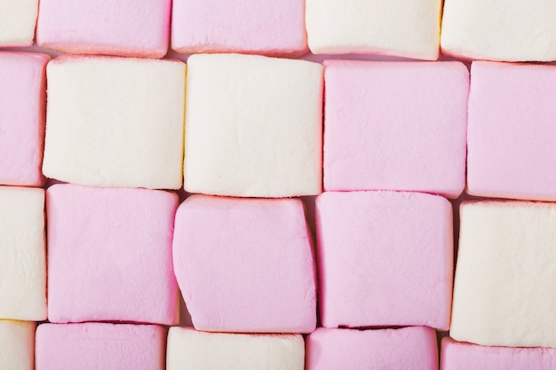Pink and white marshmallow