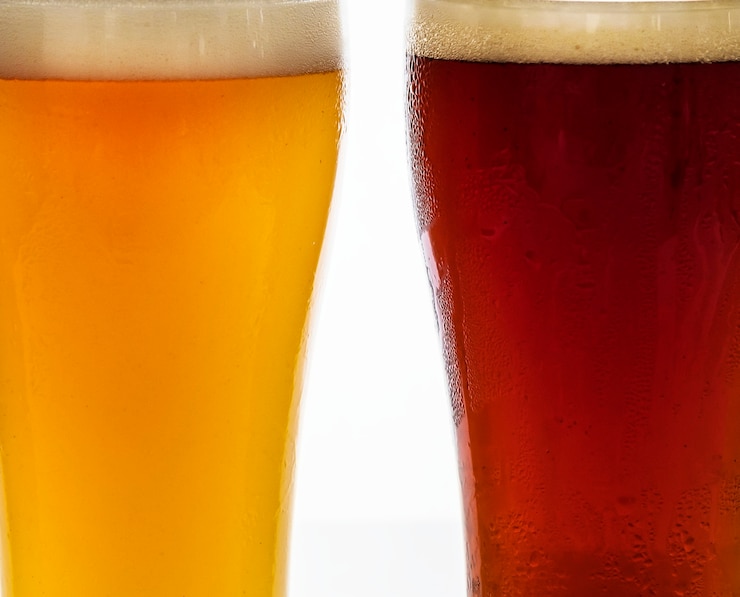 Free Photo pints of draught beer macro photography