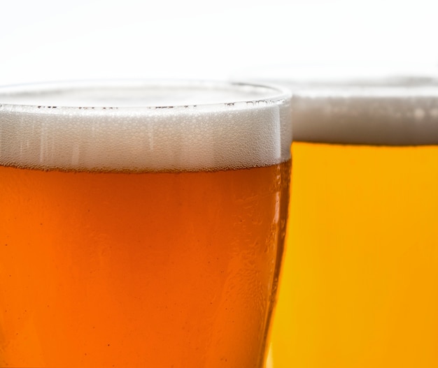 Free photo pints of draught beer macro photography