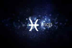 Free photo pisces sign astrology concept