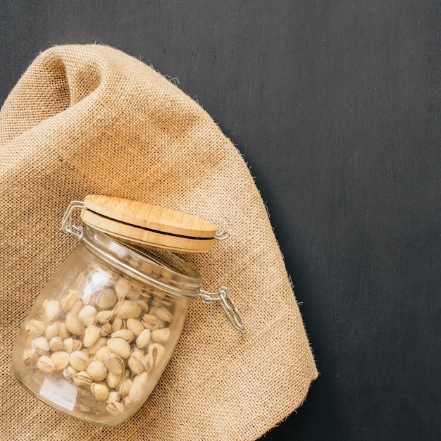 Pistachios in glass