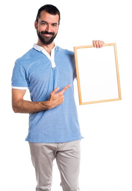 placard cardboard blue adult fashion