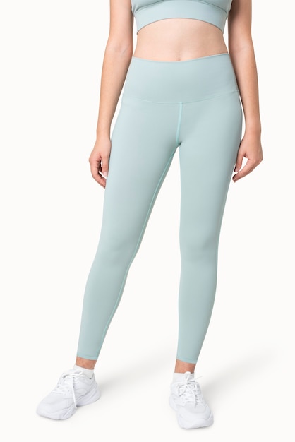 Plain blue yoga pants sportswear apparel