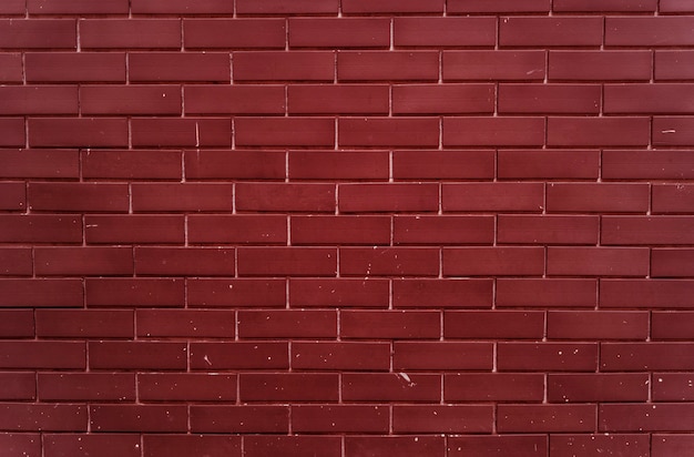無地の真っ赤なレンガの壁