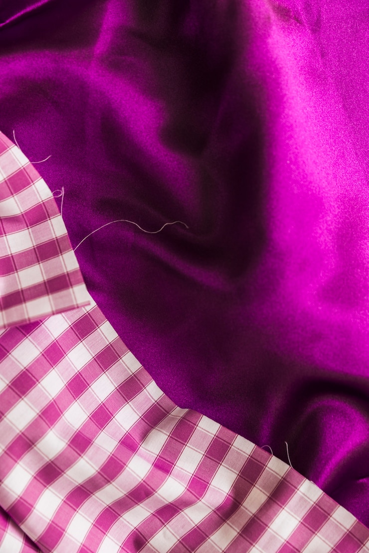 मुफ़्त फोटो plain and chequered pattern textile background