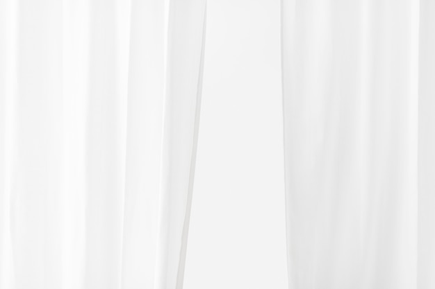 Free photo plain white curtain in a room