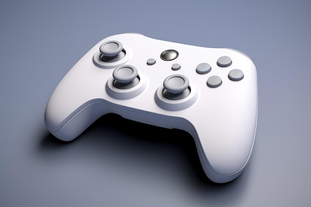 Plain White Gamepad on a Clear Background