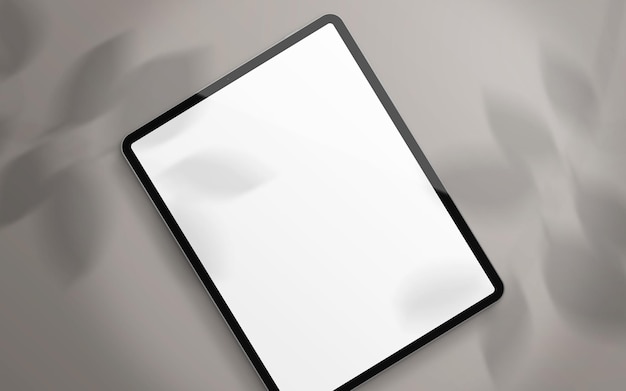 Plain white tablet pro composition on transparent background