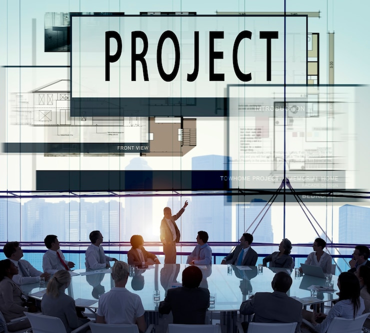 Free Photo plan project architecture blueprint drawing concept