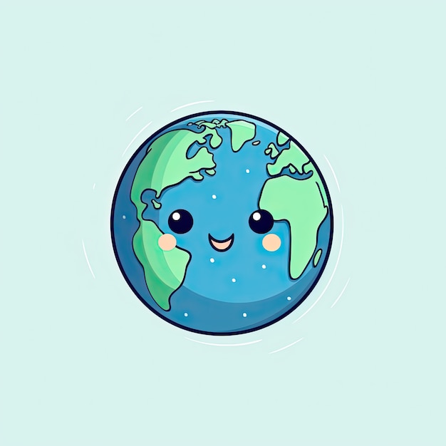 Free photo planet earth in cartoon style