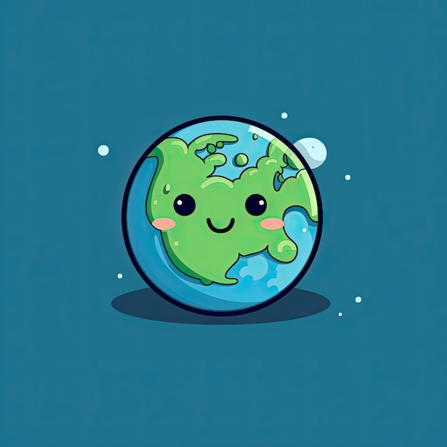 Free photo planet earth in cartoon style