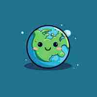 Free photo planet earth in cartoon style