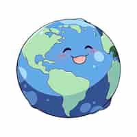 Free photo planet earth in cartoon style