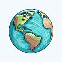 Free photo planet earth in cartoon style