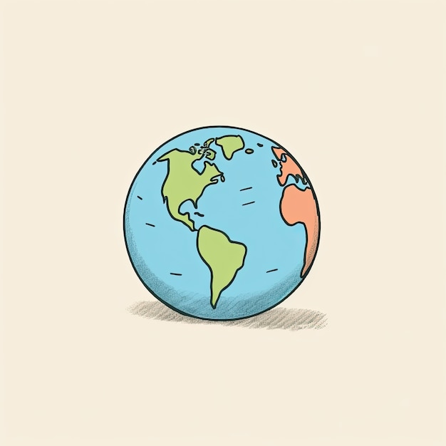 Бесплатное фото Планета земля в стиле мультфильмов