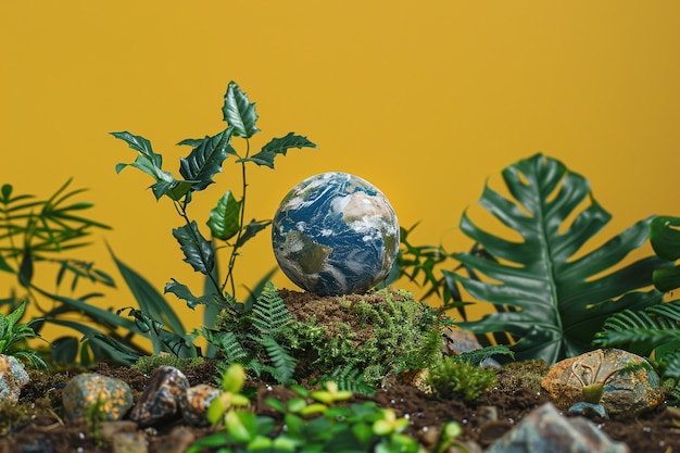 Free photo planet earth surrounded by nature and vegetation