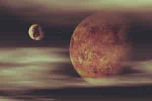 Foto gratuita pianeta con la luna