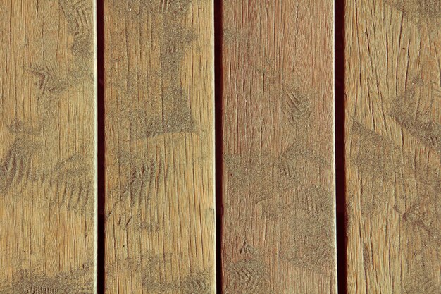 Planks with beach sand