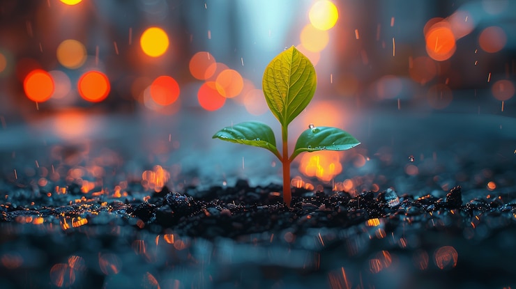 Free Photo plant growing from soil