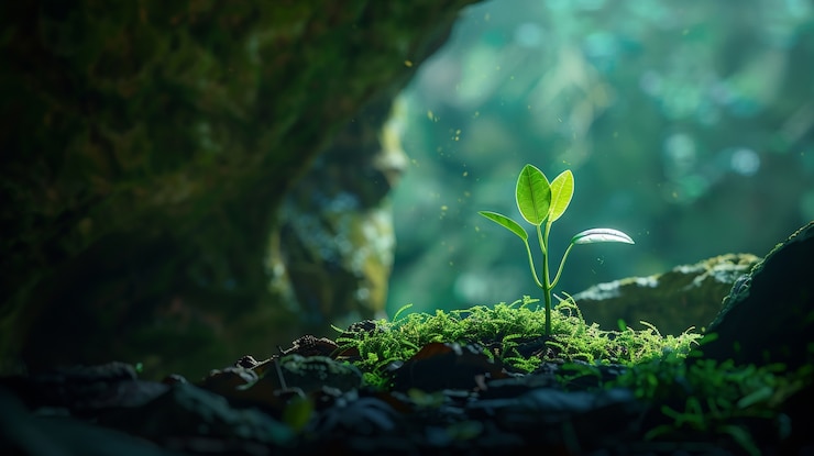 Free Photo plant growing from soil