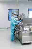 Free photo plant picture clean room equipment and stainless steel machines