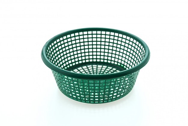 Free photo plastic basket isolated