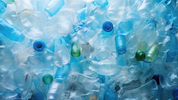 Free photo plastic bottles recycle background concept