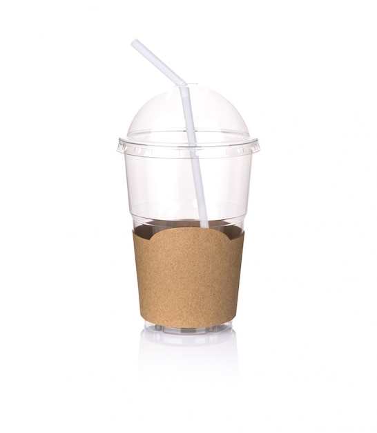 Бесплатное фото Пластиковая чашка кофе
