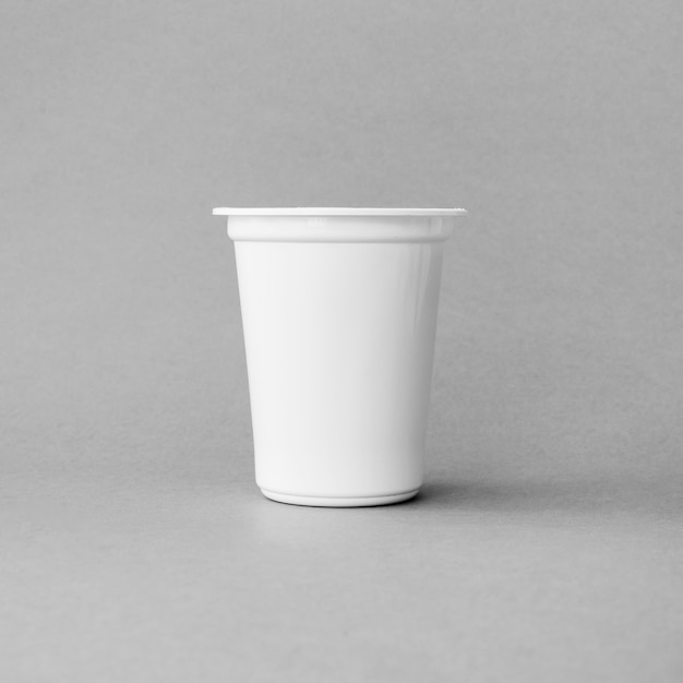 Plastic cup of dairy