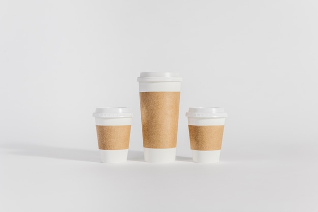 Plastic cups of different sizes