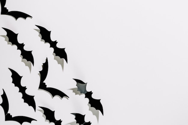 Plastic handmade Halloween bats with shiny wings