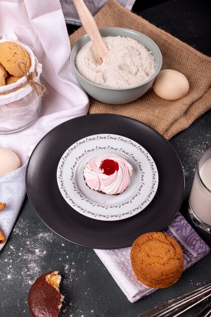 Plate of cake and biscuits with cinnamon