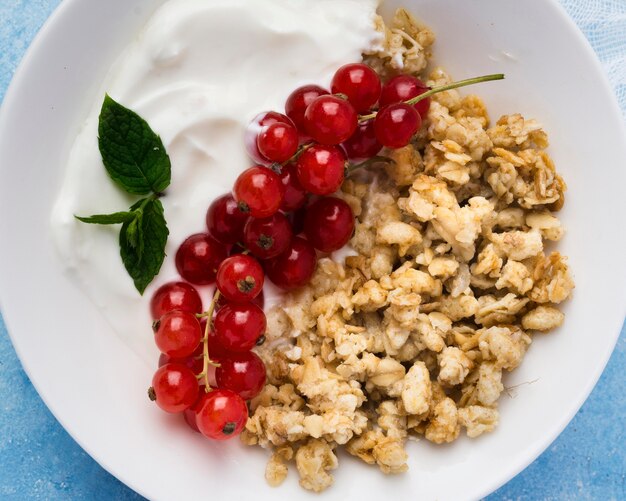 Plate filled with cranberries and nuts