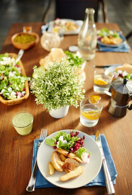 Plate with food