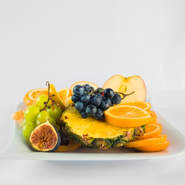 Plate with fruits