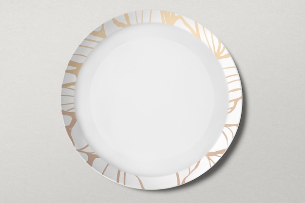 Plate with gold trim