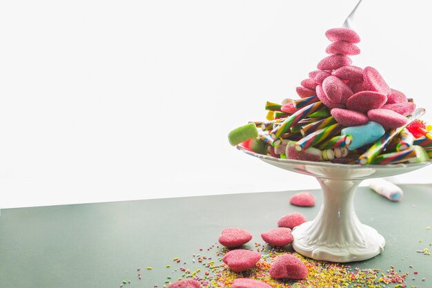 Бесплатное фото Плита с конфетами