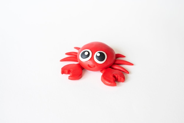 Free photo play dough background with crab