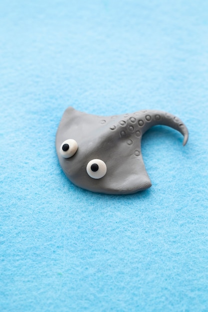 Free photo play dough background with sea animal