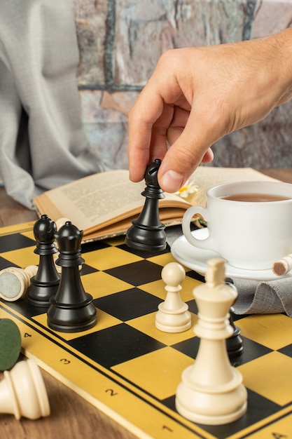 Playing chess on a chessboard