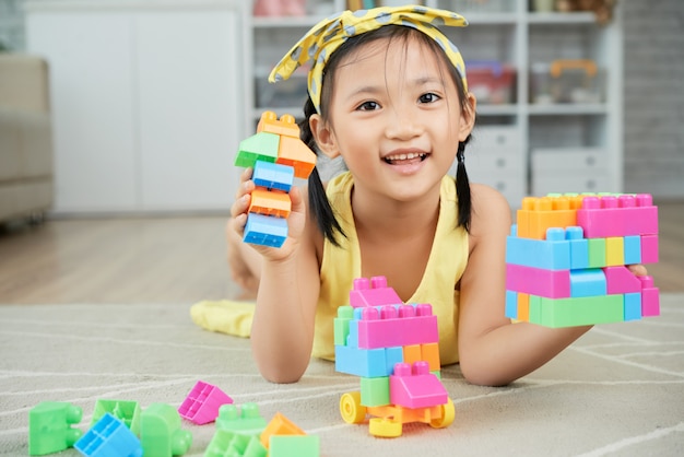 playing with blocks toddler