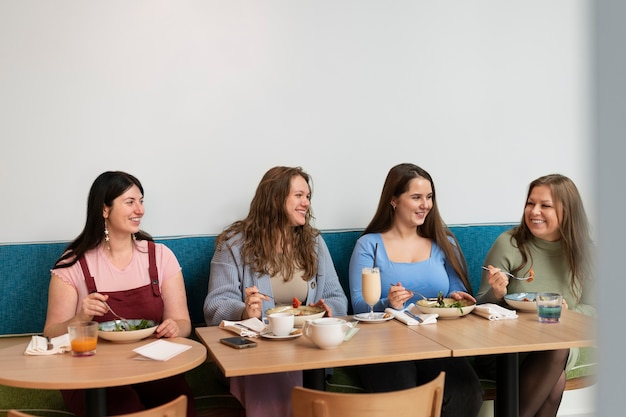 Plus sized person enjoying food