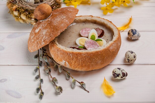 Польский суп из свежих продуктов