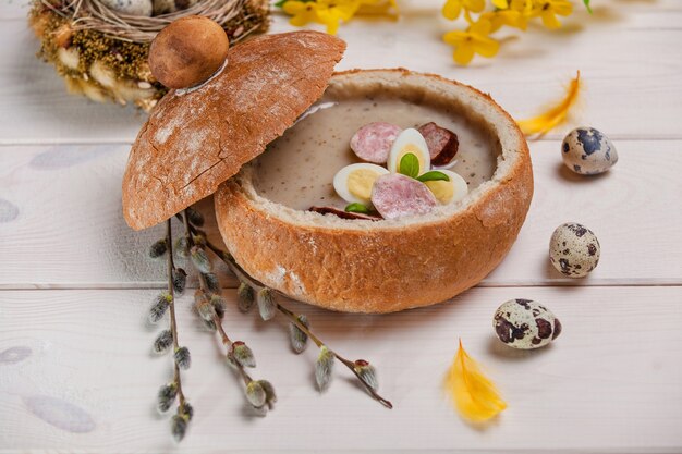 Polish soup made of fresh ingredients